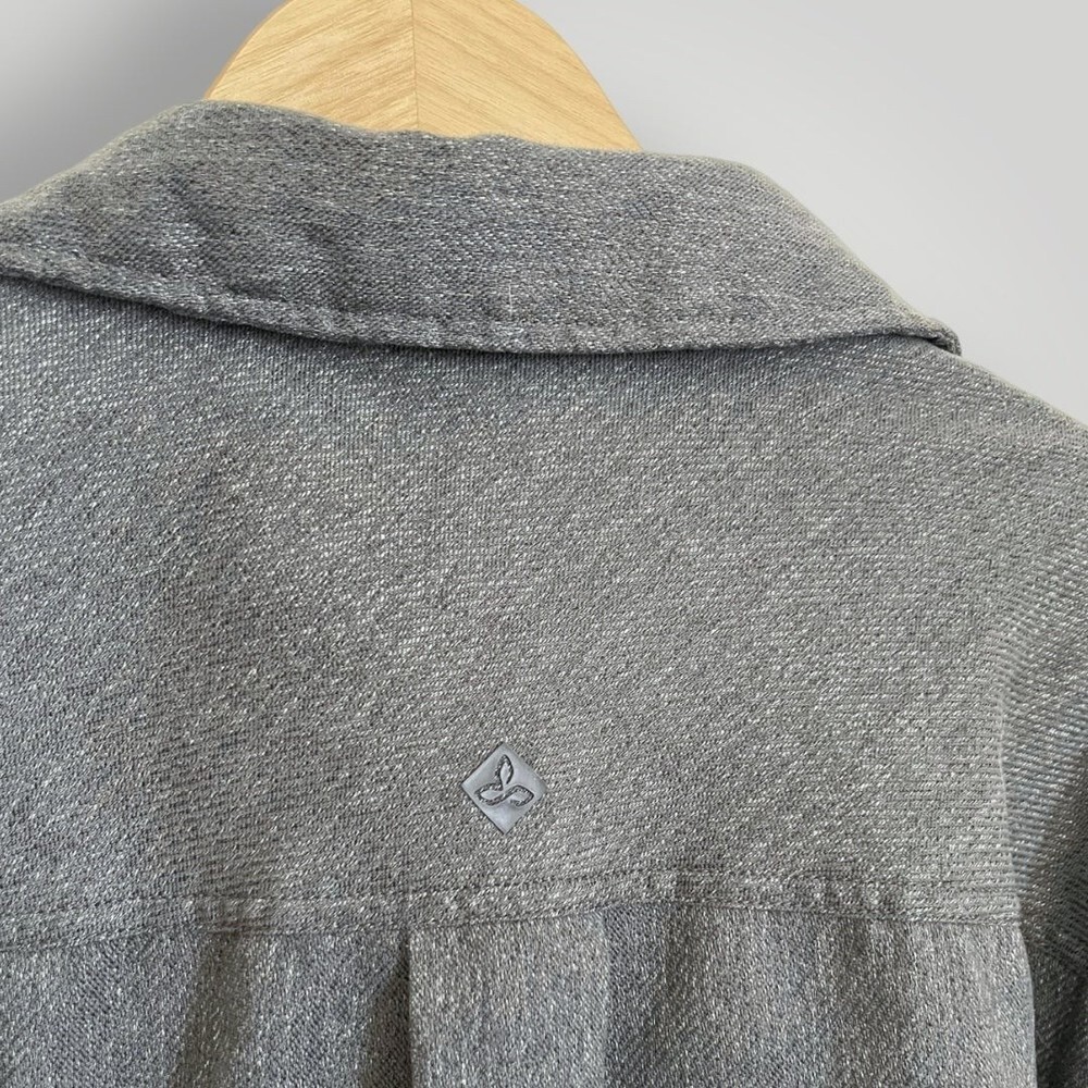 Men's Prana Button Down Showdown Shirt Charcoal Jacket XL - Picture 5 of 9